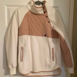 Abercrombie Asymmetrical snap up fleece